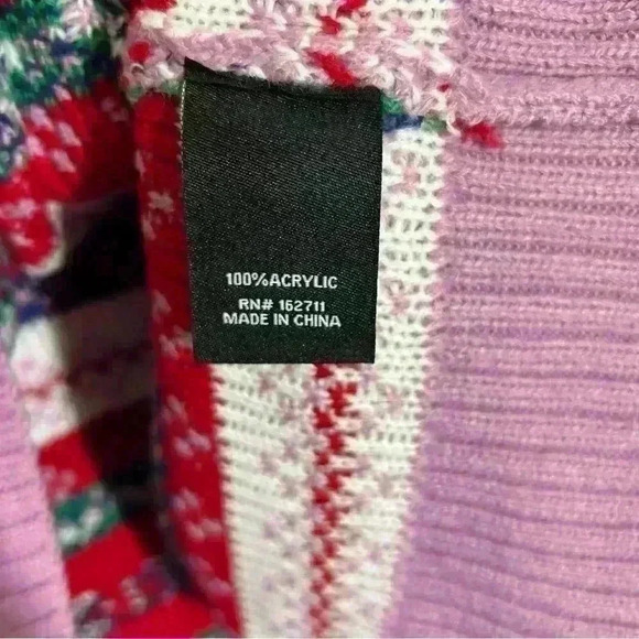 Women's Xmas Cropped Turtleneck Knitted Sweater Purple XXL NWT - Picture 6 of 8